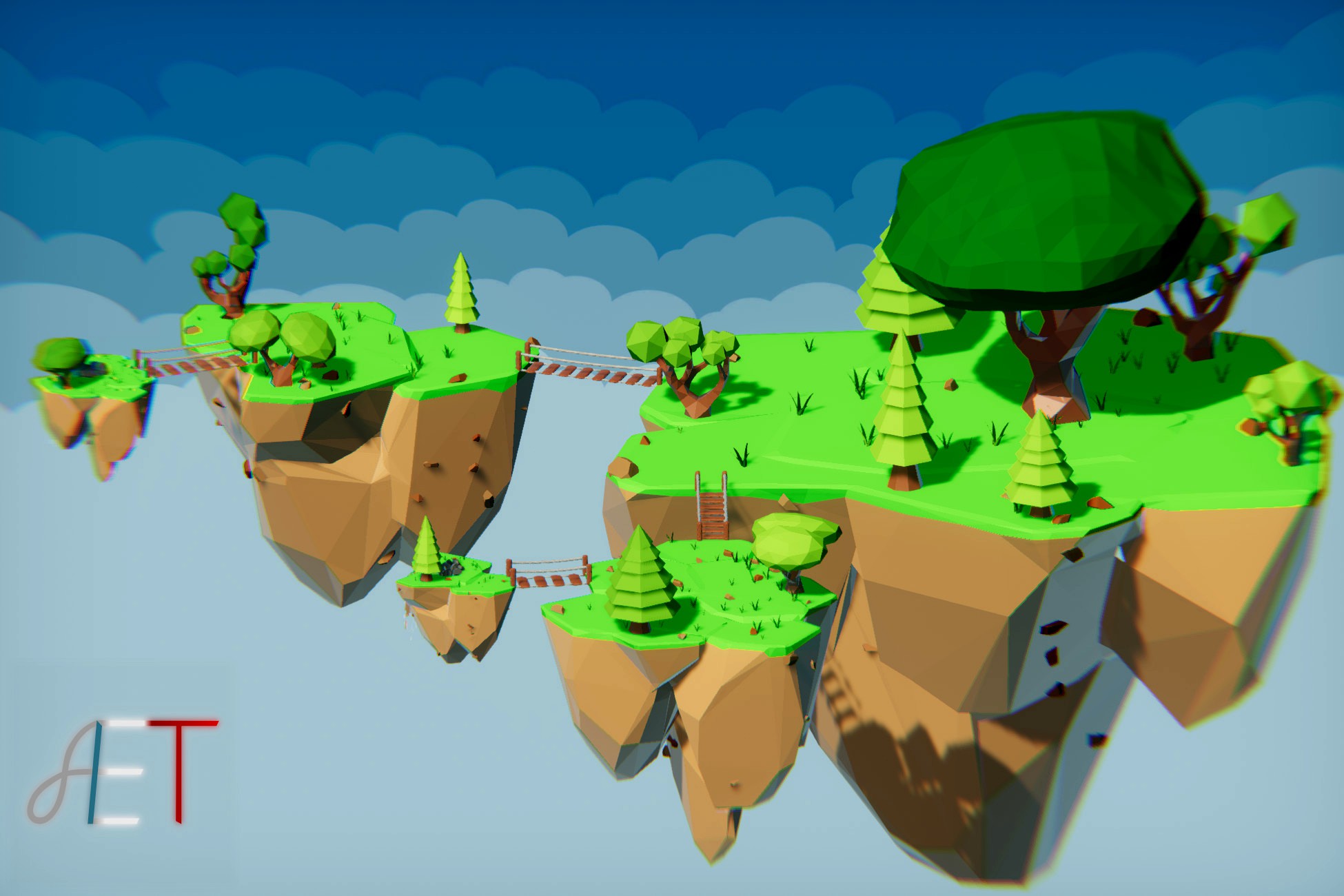URP Low Poly Floating Islands