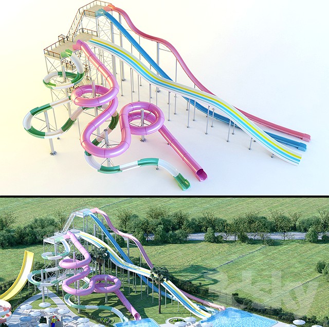 Waterslides: Compact Slide, Aquatube, Multislide, Freefall, Kamikaze