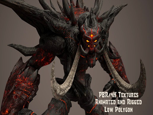 Fire Demon - Animated &amp; PBR
