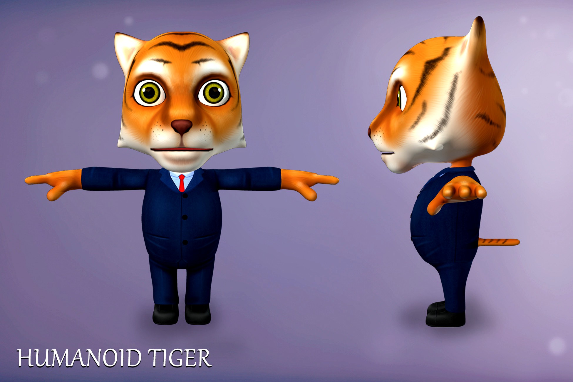 Tiger Unity Humanoid Tiger Character 3d model