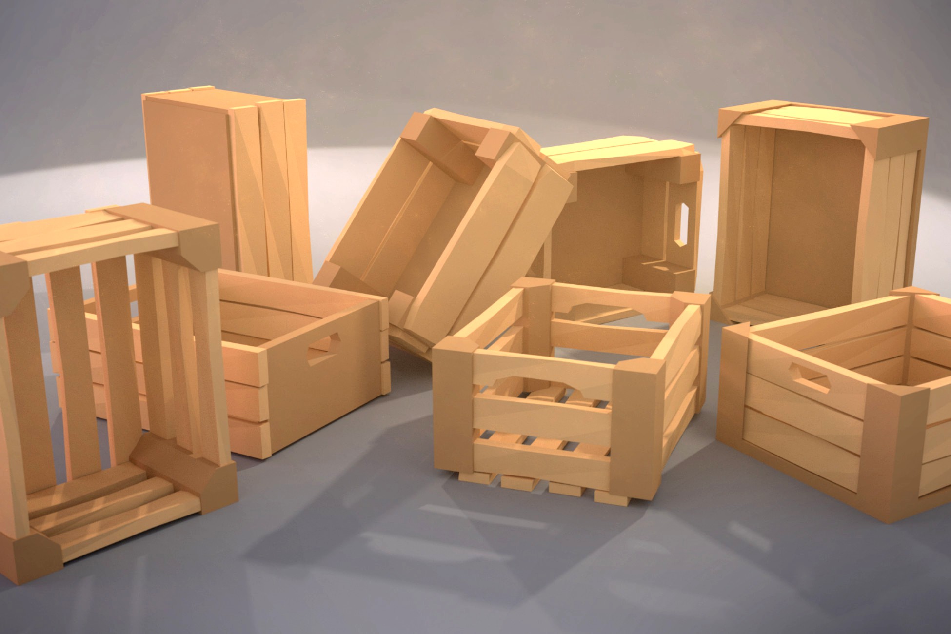 Low Poly Crates
