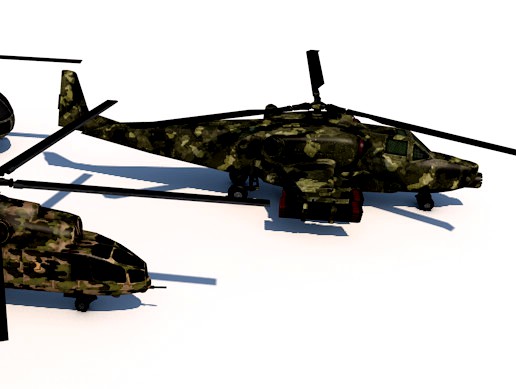 Pack Of 3 high detailed low poly helicopters