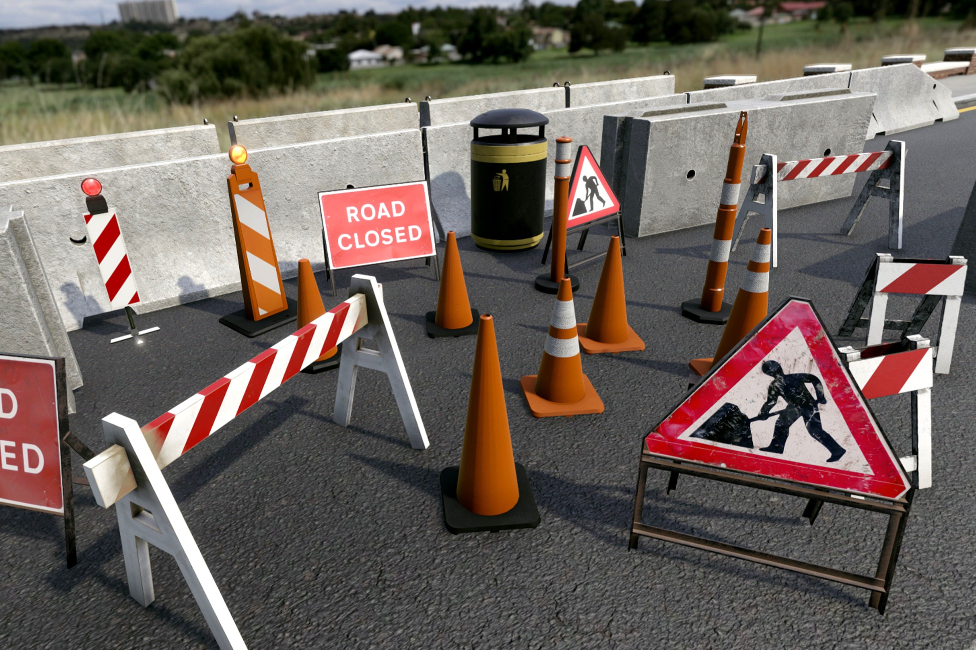 Road Cones, Barriers &amp; Street Props