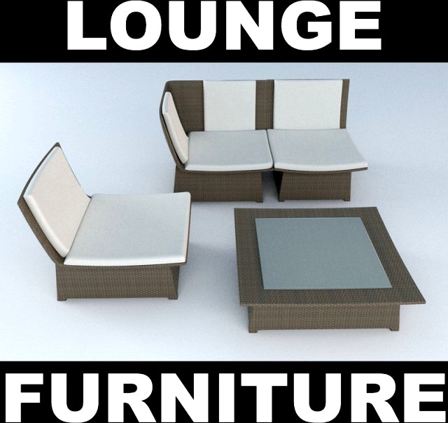 Outdoor Lounge Set 3D Model