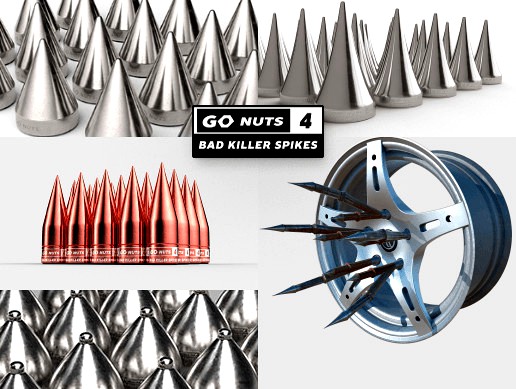 Go Nuts 4 Post Apocalyptic Bad Nuts' Spikes Caps | forged titanium killer nuts caps