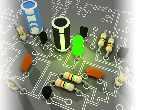 Cartoon Style Circuit components Assets