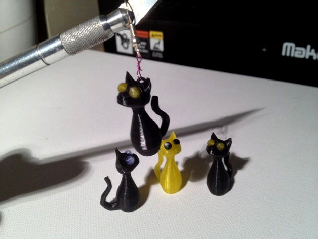 Cat Ornament and Earrings by larry009