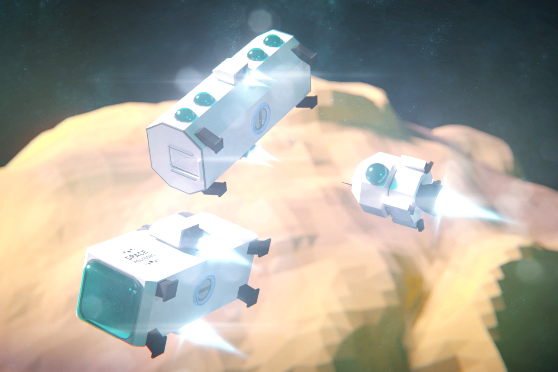 Space Polygons: Lander Pack