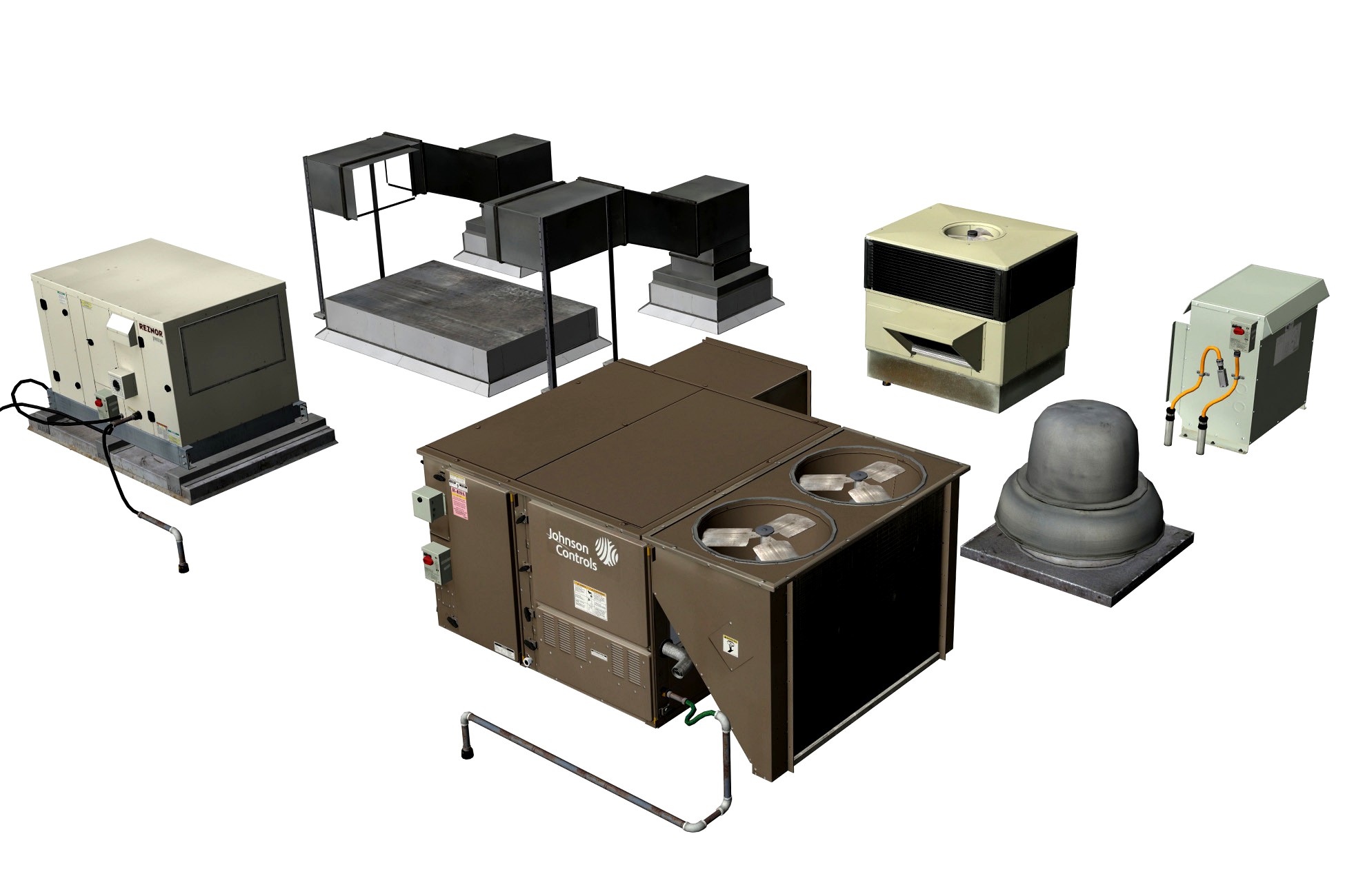 Rooftop Props (HVAC and Pipes)