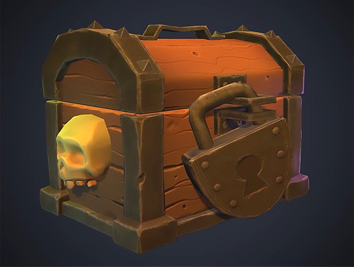 Stylized pirate chest