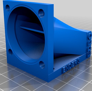 Conduit ventil Creality Ender 3 / CR10 pour fan 40x40 by Edbo