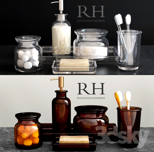 RH / PHARMACY ACCESSORIES AMBER GLASS