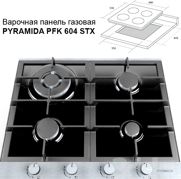 Cooktops PYRAMIDA PFK 604 STX