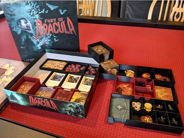 Fury of Dracula 4th Edition Box Organizer Insert (should also work for 3rd edition) by Zigma51