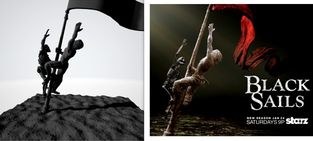 Black Sails intro sculpture by BridgeValley