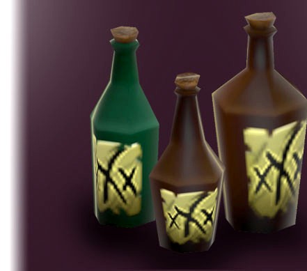 Handpainted Medieval Bottles