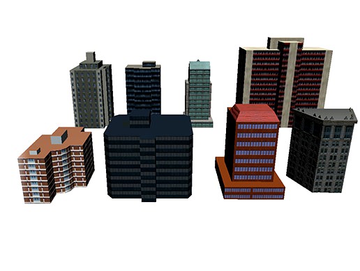 Distant building set