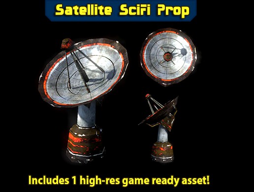 Satellite Sci-Fi Grunge Prop