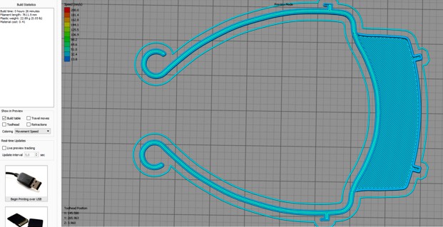 Protective face shield optimized for 0.8 nozzle size by manticus