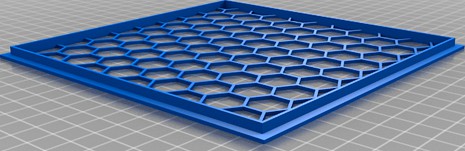 Simple hexagonal pattern multipurpose fan grill by FranAPM