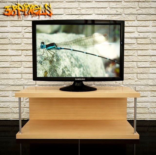 TV with TV Stand 3D Model