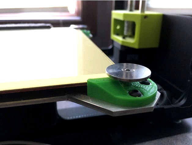 Lulzbot mini modular print bed corner (modified) by Animalcula