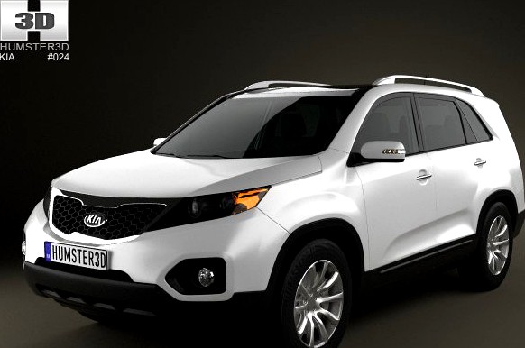 Kia Sorento 2011 with HQ Interior 3D Model