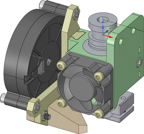 Sapphire S - E3Dv6 Mount with 5015 Fanduct by Blueforcer