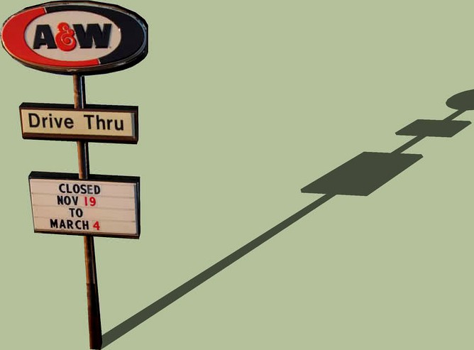 A and W sign, Amery WI