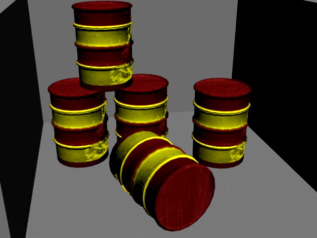 Oil barrels 3D Model