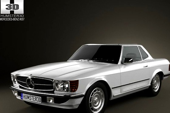 Mercedes Benz SL Class R107 coupe 1972 3D Model