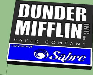 Dunder Mifflin Sign with Sabre 3d model