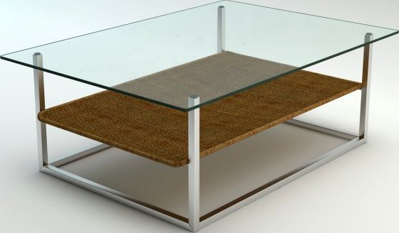 Glass Table The Hammock by Koichi Futatsumata 3D Model