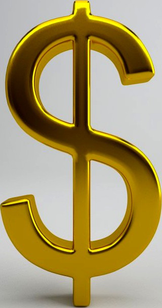 Dollar Sign 3D Model