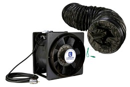 Electric Explosion Proof Blower / Ventilator - 4450 CFM - 16" - C1D1 - 50' 16/3 SOOW w/ EPP Cord Cap