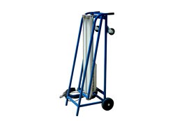 Explosion Proof Paint Spray Booth Light on Dolly Cart with Wheels - 4 foot 2 lamp - 100 Foot Cord