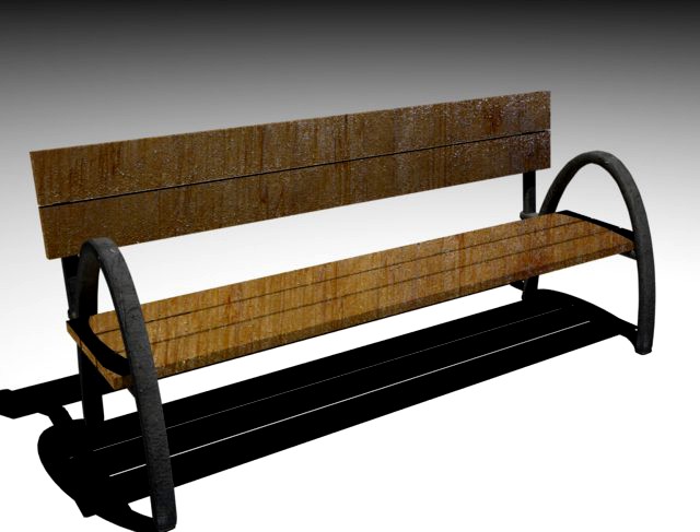 Only bench 3D Model