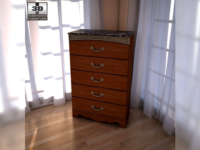 Ashley Fairbrooks Estate Panel Chest 3D Model