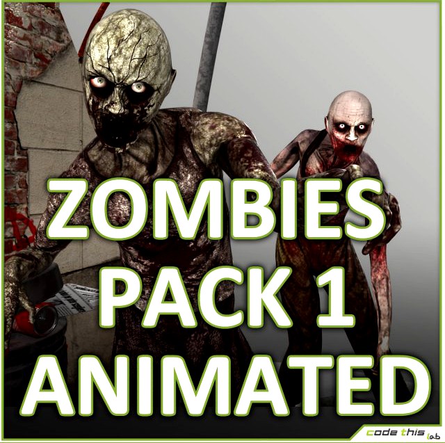 Male Zombies Collection 3D Model