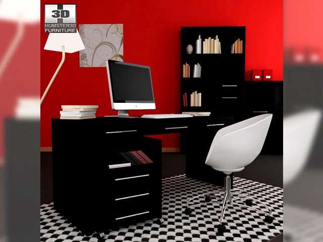 Home Workplace furniture 08 3D Model
