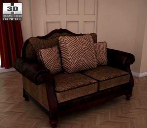 Ashley Key Town Loveseat 3D Model