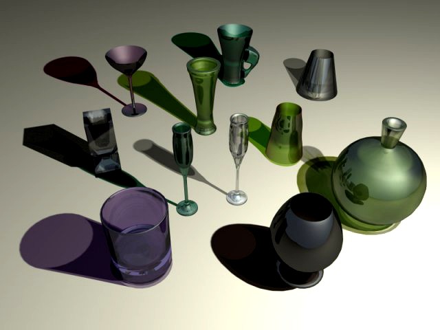 Real Glass Pack 3D Model