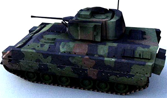 Bradley low tank 3D Model