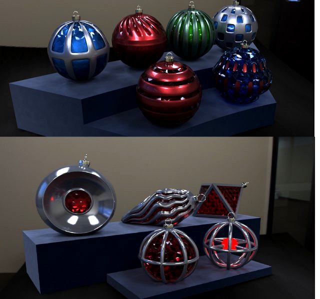 Christmas balls 3D Model