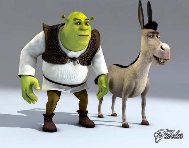 SHREK  DONKEY 3D Model