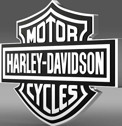HarleyDavidson 3d Logo 3D Model