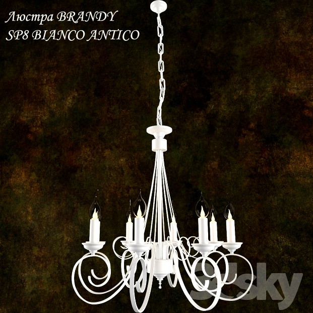 Chandelier BRANDY SP8 BIANCO ANTICO