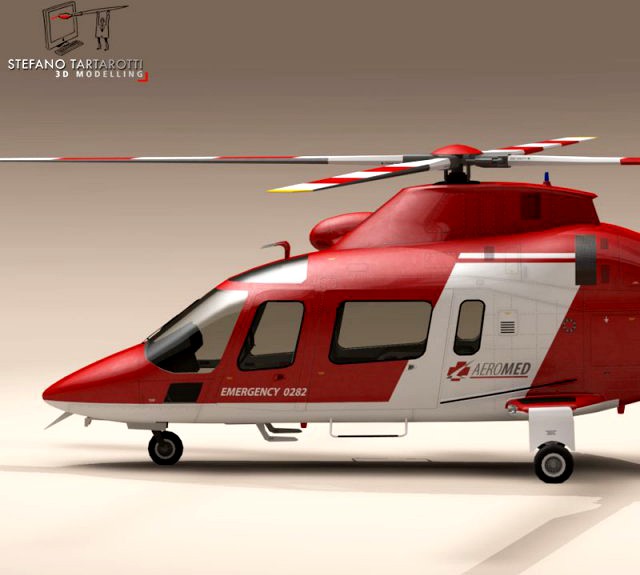 AW109 air ambulance 3D Model