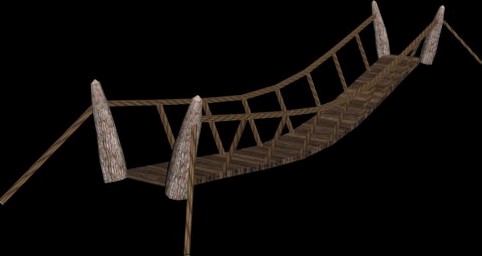 Rope Bridge 3D Model