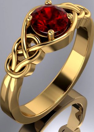 Download free Ring Solitaire 3D Model
